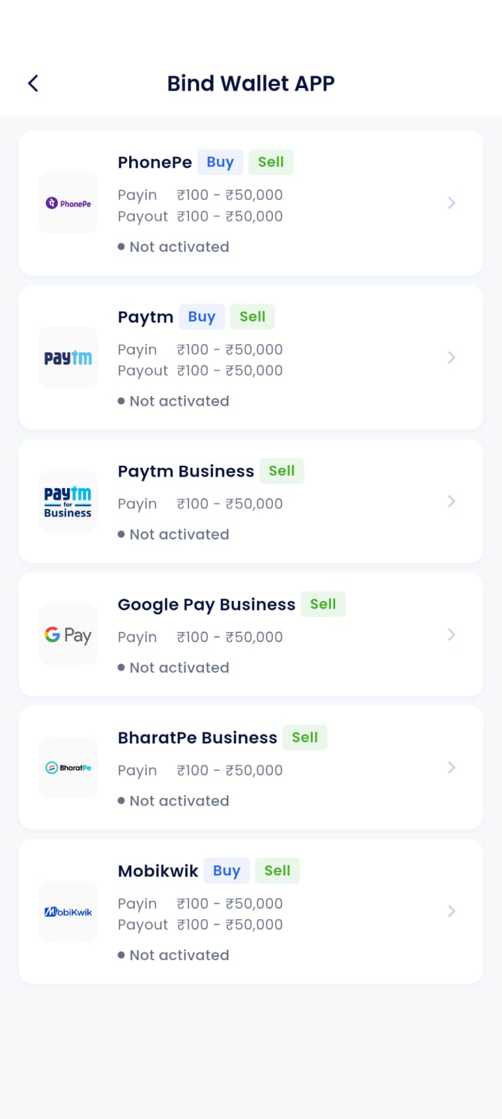 GoGo Wallet wallet screen screenshot